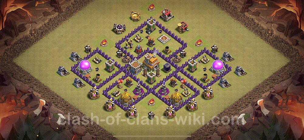 TH7 Anti 3 Stars War Base Plan with Link, Anti Everything, Copy Town Hall 7 CWL Design 2024, #1787