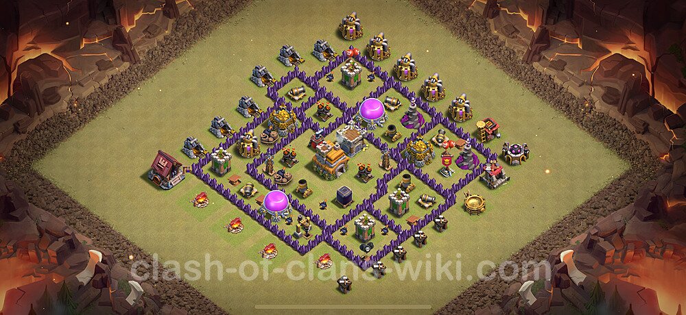 TH7 Max Levels War Base Plan with Link, Anti Everything, Copy Town Hall 7 CWL Design 2025, #1940