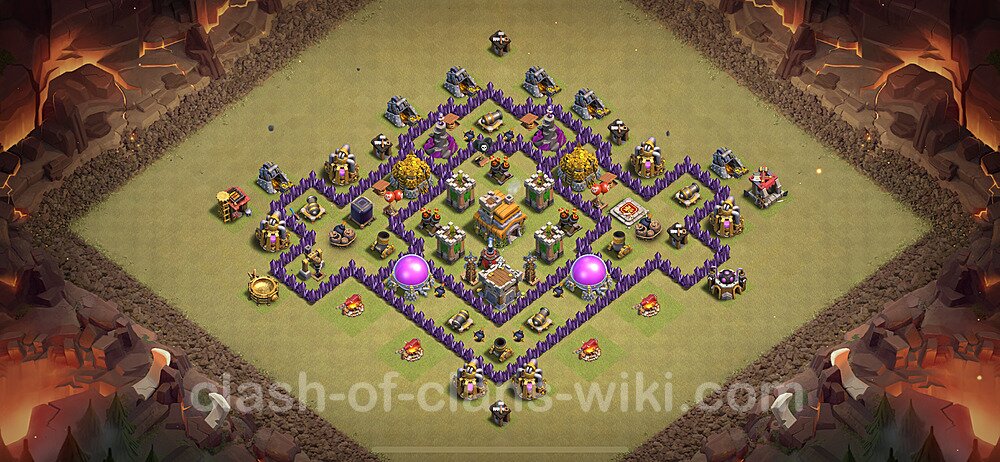 Die Anti 3 Sterne Clan War Base RH7 + Link, Anti Alles 2024 - COC Rathaus Level 7 Kriegsbase (CK / CW), #1955