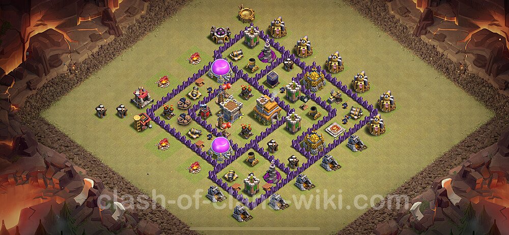 TH7 Max Levels War Base Plan with Link, Anti Everything, Copy Town Hall 7 CWL Design 2024, #1956