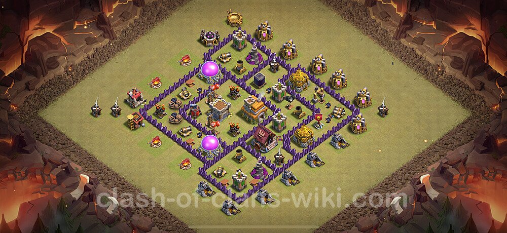 TH7 Max Levels War Base Plan with Link, Anti Everything, Copy Town Hall 7 CWL Design, #1956