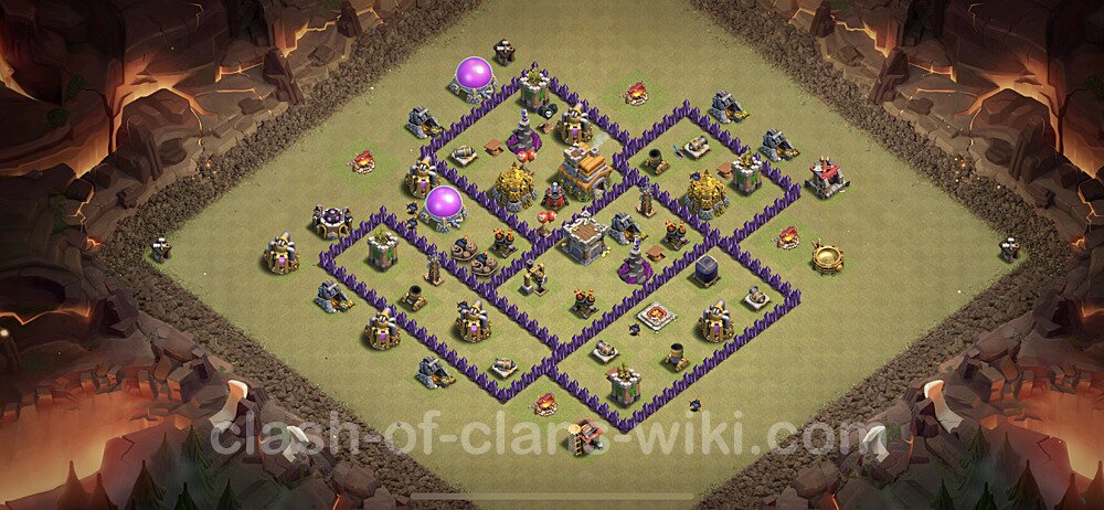 TH7 Max Levels War Base Plan with Link, Anti Everything, Copy Town Hall 7 CWL Design, #2