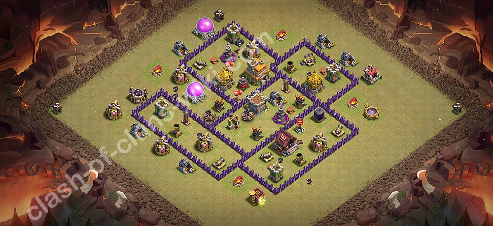 TH7 Max Levels War Base Plan with Link, Anti Everything, Copy Town Hall 7 CWL Design 2026, #2