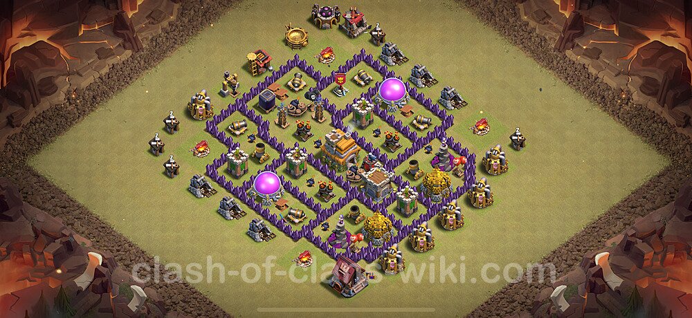 TH7 Max Levels War Base Plan with Link, Hybrid, Copy Town Hall 7 CWL Design 2025, #2005