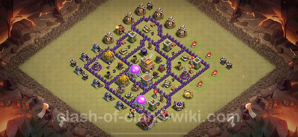 TH7 Anti 2 Stars War Base Plan with Link, Anti Everything, Copy Town Hall 7 CWL Design 2025, #2019