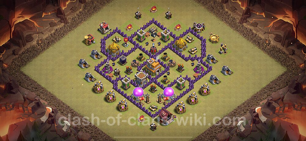 TH7 Anti 2 Stars War Base Plan with Link, Anti Everything, Copy Town Hall 7 CWL Design 2025, #2023