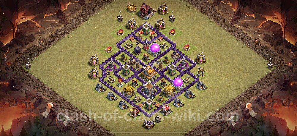 TH7 Max Levels War Base Plan with Link, Hybrid, Copy Town Hall 7 CWL Design 2025, #2051