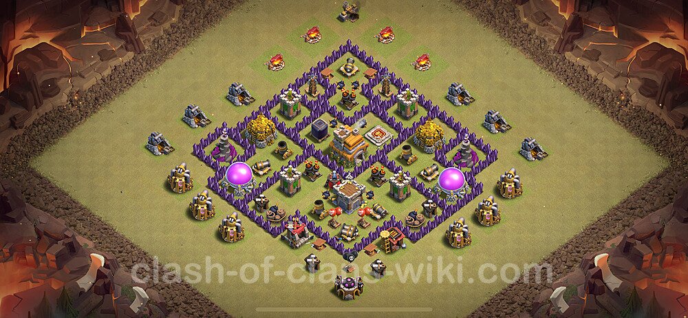 TH7 Anti 3 Stars War Base Plan with Link, Anti Everything, Copy Town Hall 7 CWL Design 2024, #2082