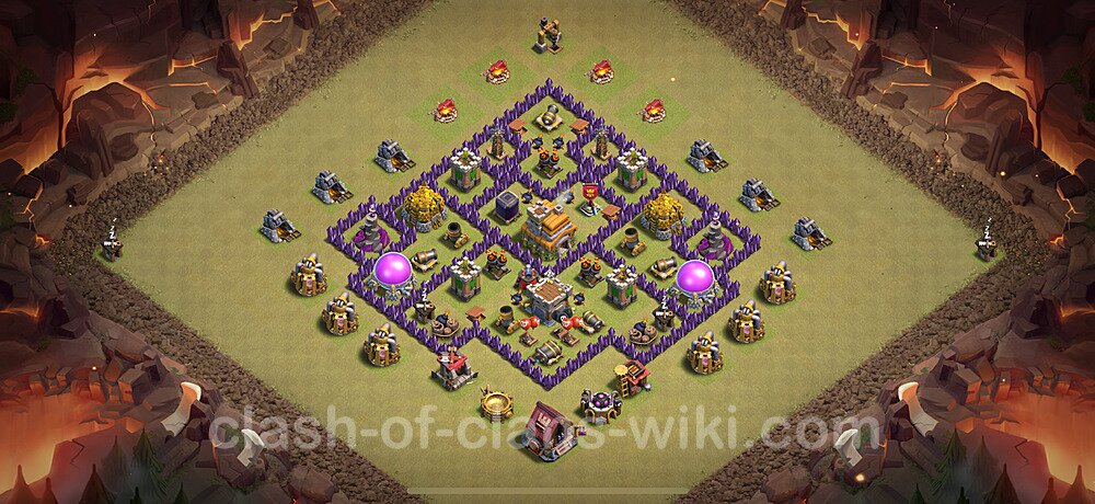 Die Anti 3 Sterne Clan War Base RH7 + Link, Anti Alles 2025 - COC Rathaus Level 7 Kriegsbase (CK / CW), #2082