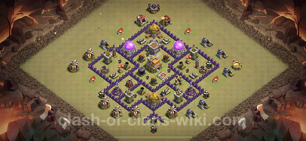 Die Maximal Clan War Base RH7 + Link, Anti Alles, Hybrid - COC Rathaus Level 7 Kriegsbase (CK / CW), #60