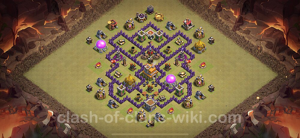 TH7 Max Levels War Base Plan with Link, Anti Everything, Copy Town Hall 7 CWL Design 2024, #748