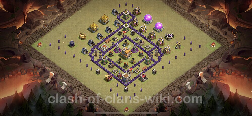 TH7 Max Levels War Base Plan with Link, Anti Everything, Copy Town Hall 7 CWL Design, #78
