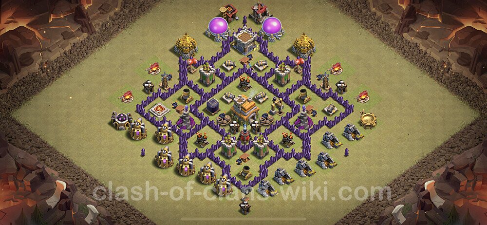 Die Clan War Base RH7 + Link, Anti Air / Dragon - COC Rathaus Level 7 Kriegsbase (CK / CW), #80