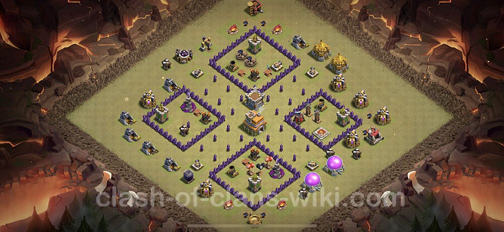 TH7 Anti 3 Stars War Base Plan with Link, Copy Town Hall 7 Design 2020, #9