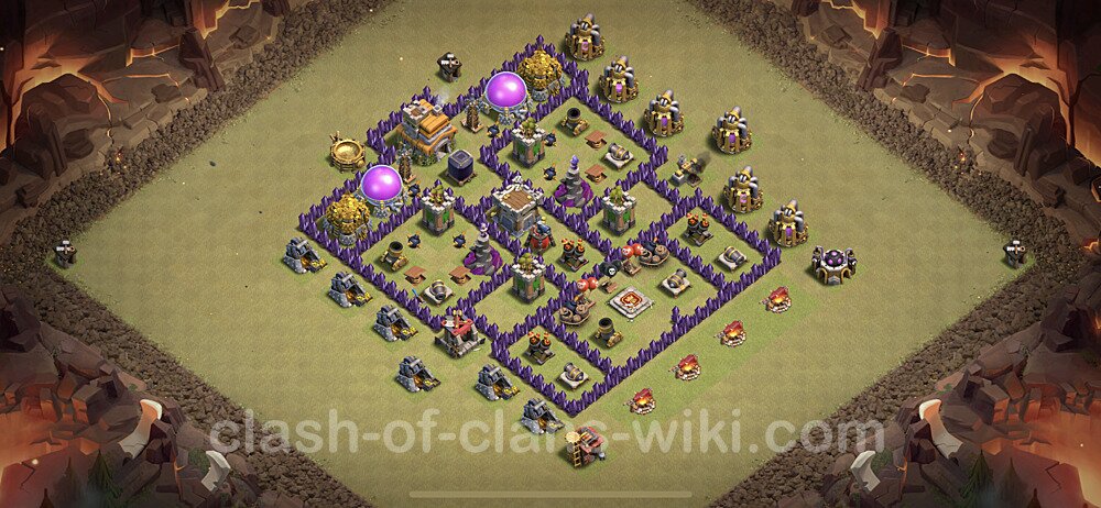 TH7 Max Levels War Base Plan with Link, Anti Everything, Copy Town Hall 7 CWL Design, #91