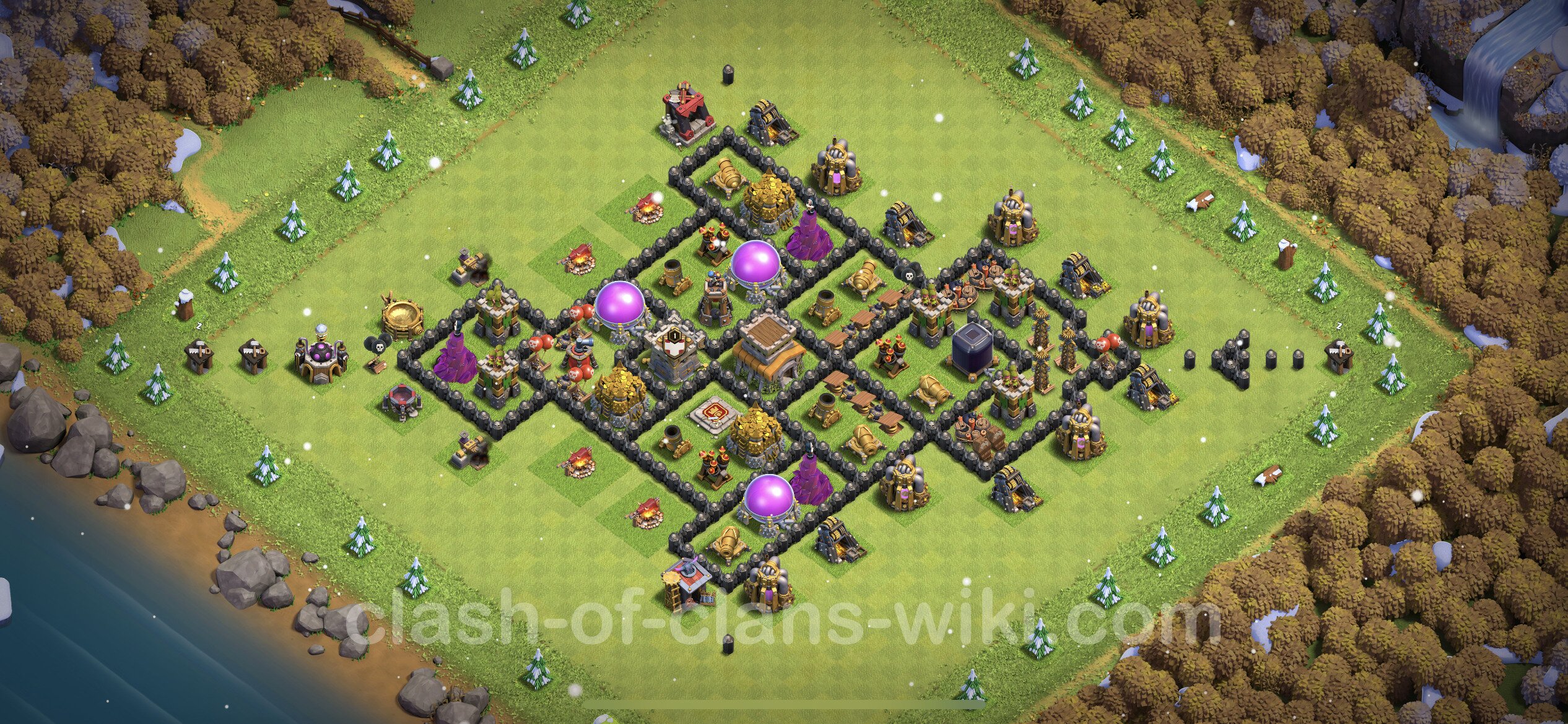 Meilleur Anti 3 Etoiles Base Hôtel de Ville niveau 8 + Lien (Link