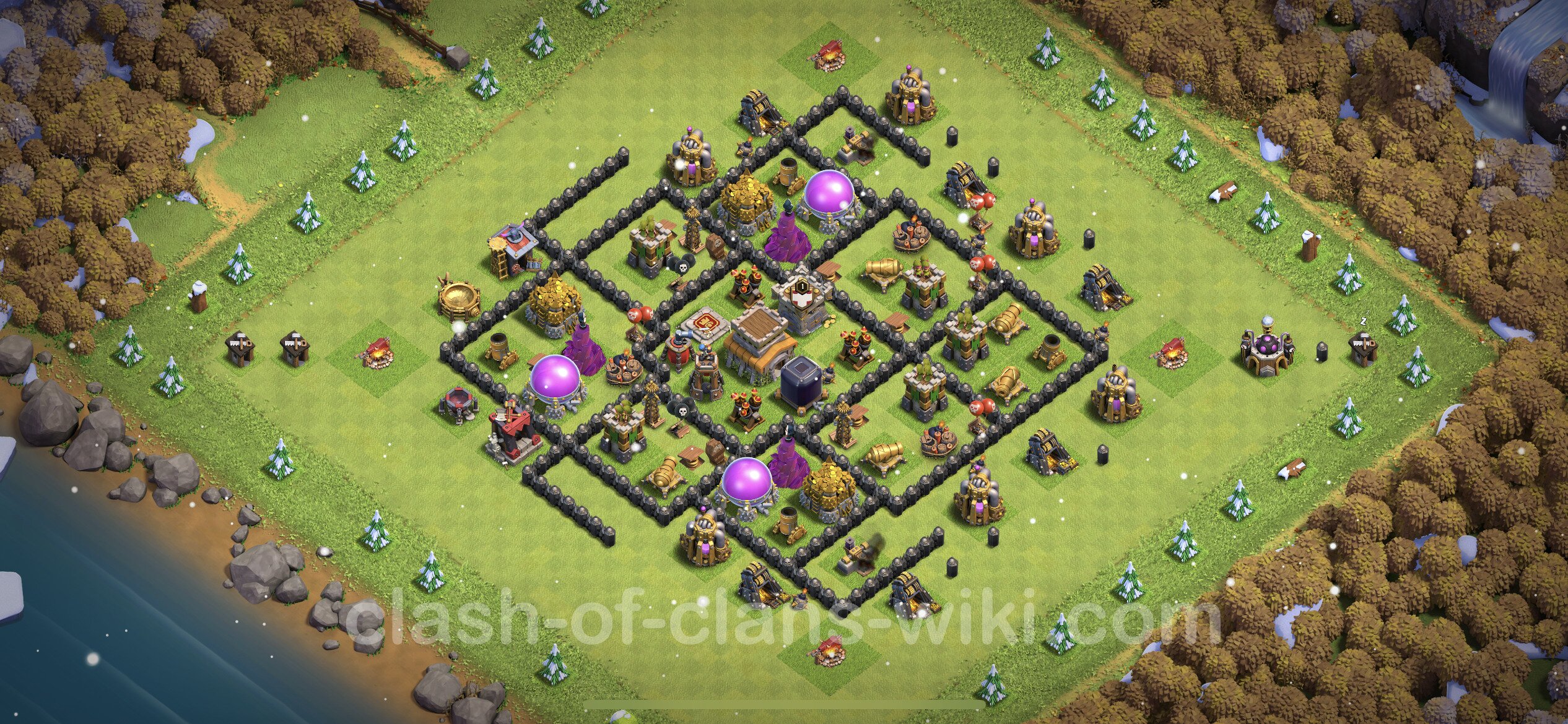 Best Anti 3 Stars Base TH8 with Link, Hybrid 2022 - Town Hall Level 8 Base Copy, #453 Best Anti 3 Stars Base TH8 with Link, Hybrid 2022 - Town Hall Level 8 Base Copy, #453
