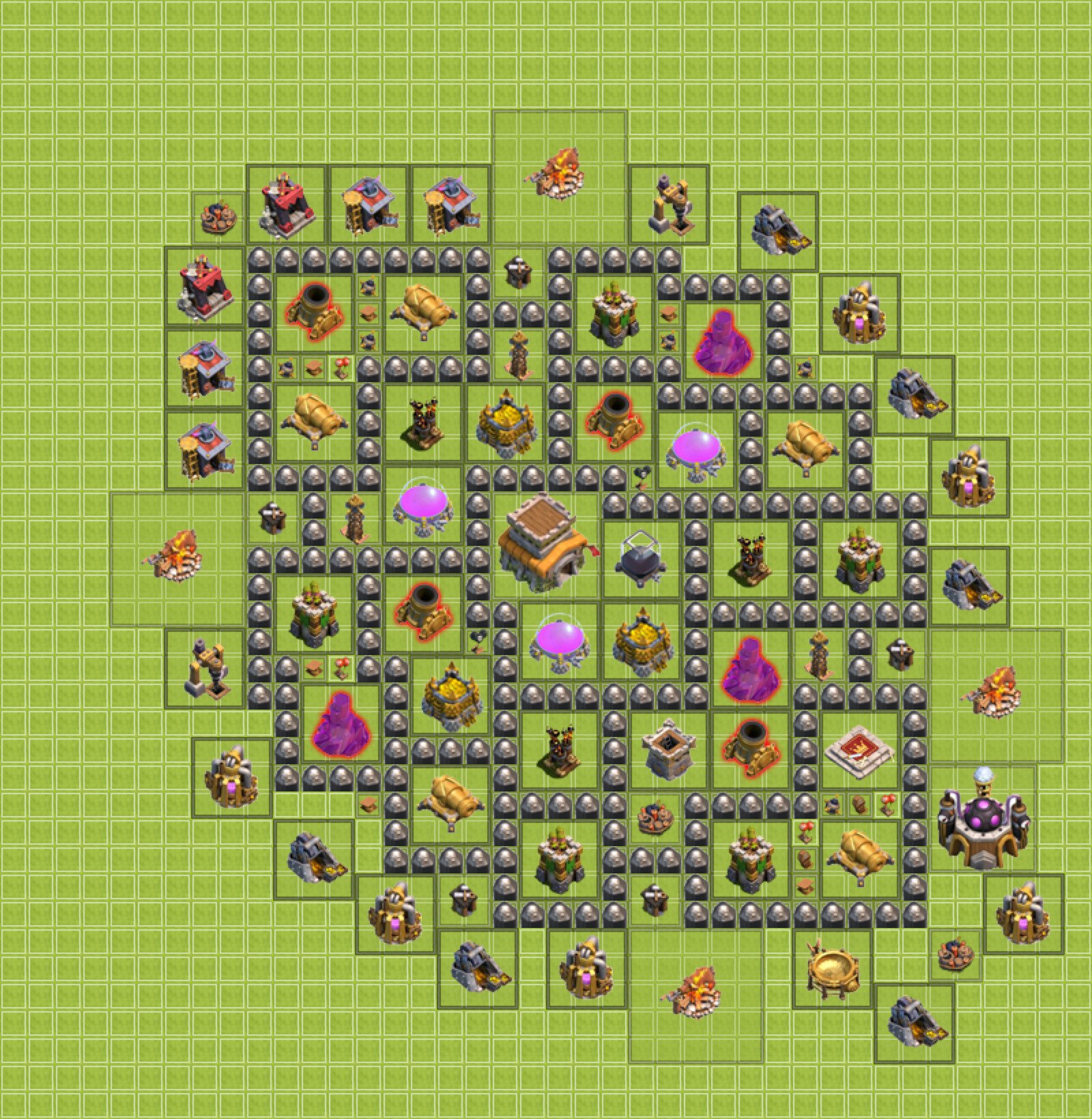 Municipio livello 8 TH8 Disposizione Villaggio per Difesa / Trofei Base Clash of Clans, 7 Municipio livello 8 TH8 Disposizione Villaggio per Difesa / Trofei Base Clash of Clans, 7