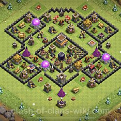 Base plan (layout), Town Hall Level 8 for trophies (defense) (#125)