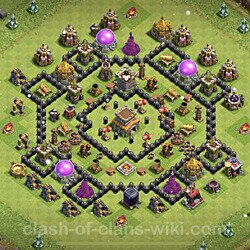 Base plan (layout), Town Hall Level 8 for trophies (defense) (#126)