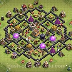 Base plan (layout), Town Hall Level 8 for trophies (defense) (#127)