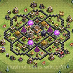 Base plan (layout), Town Hall Level 8 for trophies (defense) (#128)