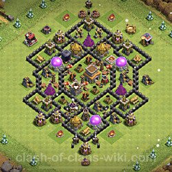 Base plan (layout), Town Hall Level 8 for trophies (defense) (#130)