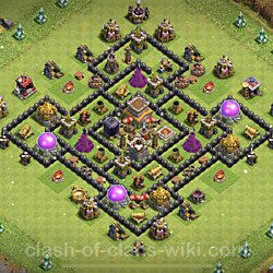 Base plan (layout), Town Hall Level 8 for trophies (defense) (#131)