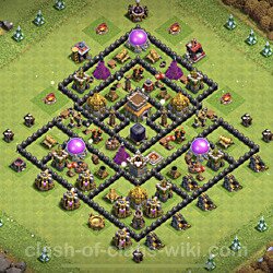 Base plan (layout), Town Hall Level 8 for trophies (defense) (#132)