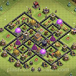 Base plan (layout), Town Hall Level 8 for trophies (defense) (#134)