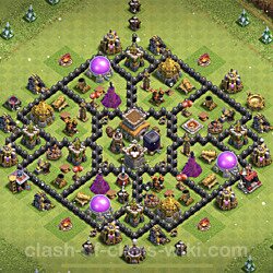Base plan (layout), Town Hall Level 8 for trophies (defense) (#135)