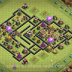 Base plan (layout), Town Hall Level 8 for trophies (defense) (#138)