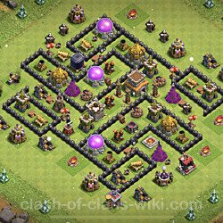 Base plan (layout), Town Hall Level 8 for trophies (defense) (#140)