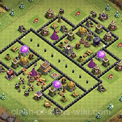 Base plan (layout), Town Hall Level 8 for trophies (defense) (#141)
