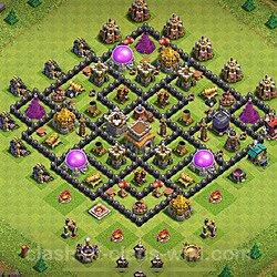 Base plan (layout), Town Hall Level 8 for trophies (defense) (#2154)