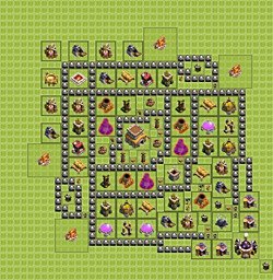 Base plan (layout), Town Hall Level 8 for trophies (defense) (#28)