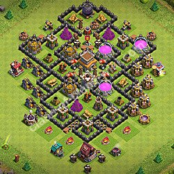 Base plan (layout), Town Hall Level 8 for trophies (defense) (#3257)