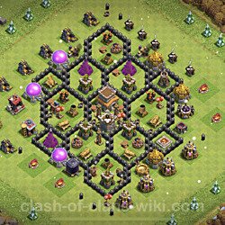 Base plan (layout), Town Hall Level 8 for trophies (defense) (#409)