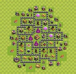 Base plan (layout), Town Hall Level 8 for trophies (defense) (#41)