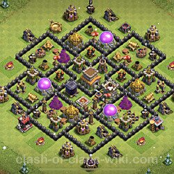 Base plan (layout), Town Hall Level 8 for trophies (defense) (#422)