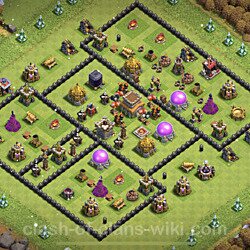 Base plan (layout), Town Hall Level 8 for trophies (defense) (#428)