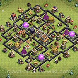 Base plan (layout), Town Hall Level 8 for trophies (defense) (#429)
