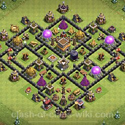 Base plan (layout), Town Hall Level 8 for trophies (defense) (#430)