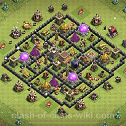 Base plan (layout), Town Hall Level 8 for trophies (defense) (#434)