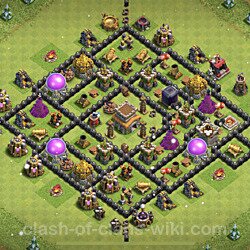 Base plan (layout), Town Hall Level 8 for trophies (defense) (#437)