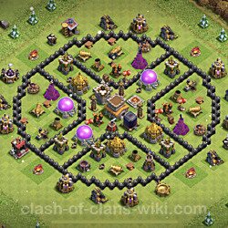 Base plan (layout), Town Hall Level 8 for trophies (defense) (#440)