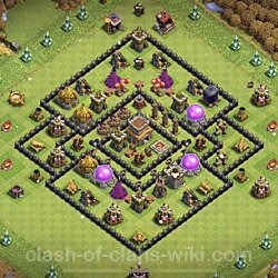 Base plan (layout), Town Hall Level 8 for trophies (defense) (#443)