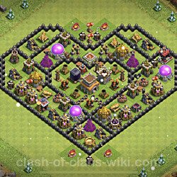 Base plan (layout), Town Hall Level 8 for trophies (defense) (#444)