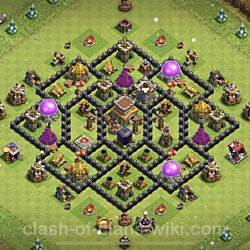 Base plan (layout), Town Hall Level 8 for trophies (defense) (#447)