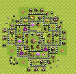 Base plan (layout), Town Hall Level 8 for trophies (defense) (#66)